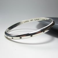 Image 2 of Heavy Sterling Silver Star Bangle