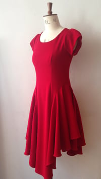 Image 1 of Cap sleeve swirl dress