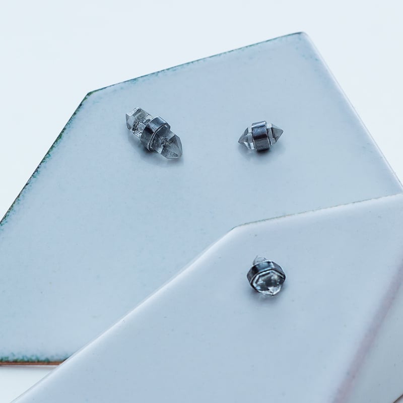 Image of Better Late Than Never Single Diamond Sterling Silver Stud Earring
