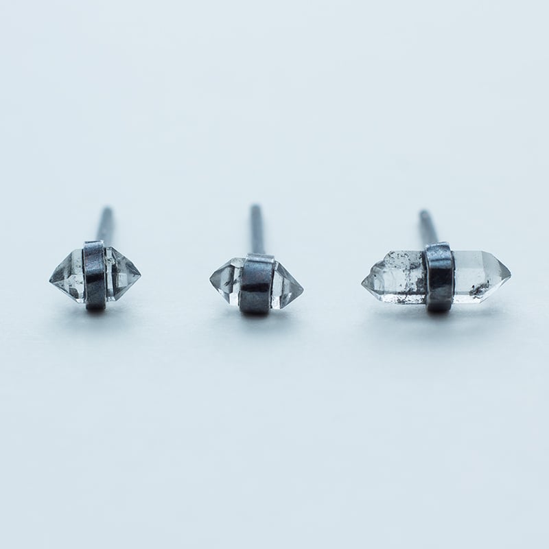 Image of Better Late Than Never Single Diamond Sterling Silver Stud Earring