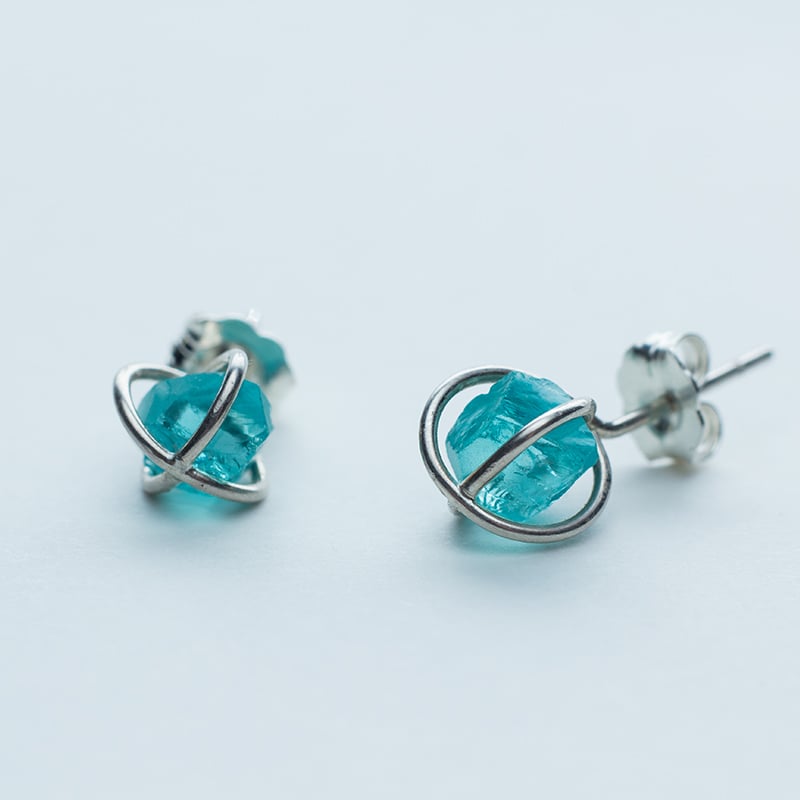 Image of Better Late Than Never Cross Hatch Stud Earrings