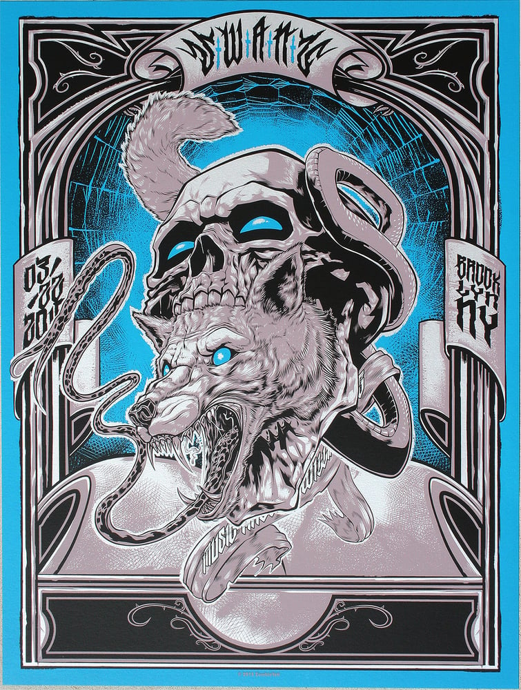 Image of Swans Diptych Gig Poster SET