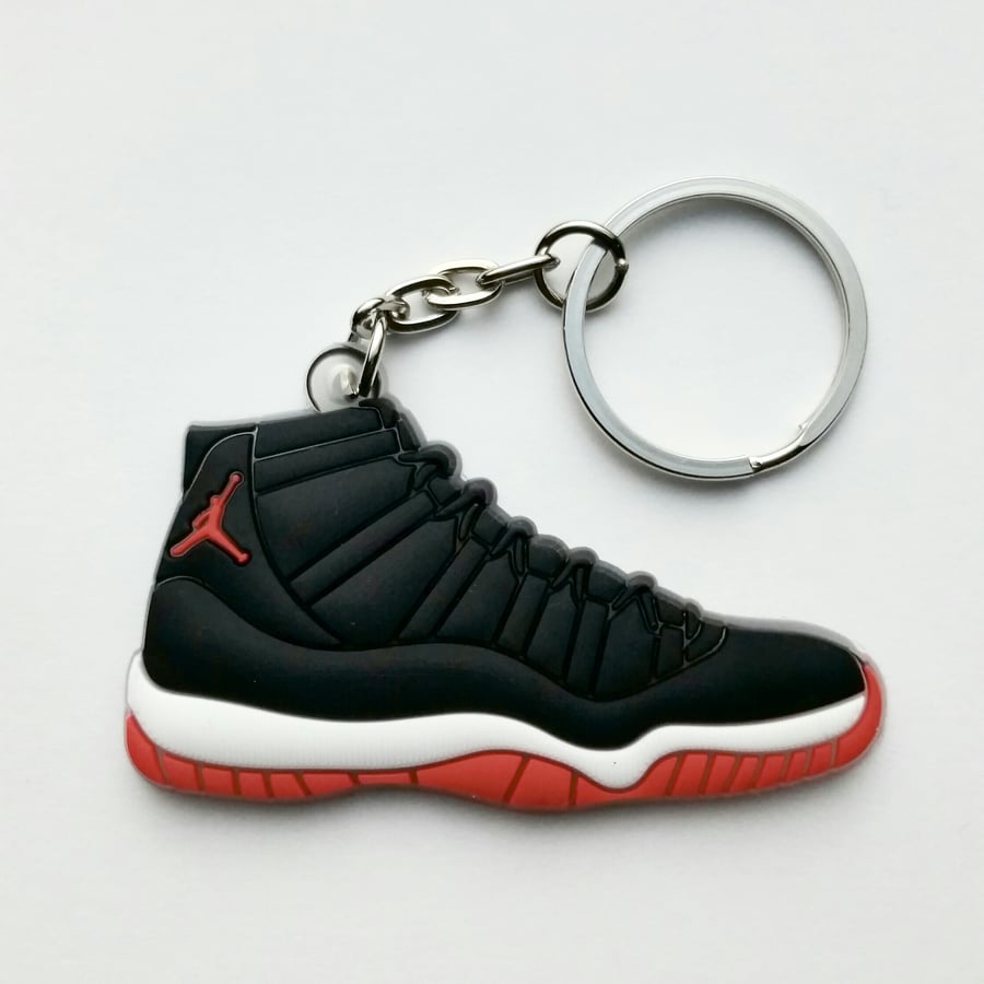 Image of Nike Air Jordan 11 'Bred' Keychain