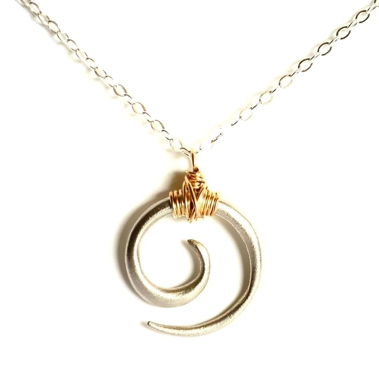 Image of Koru tribal swirl necklace