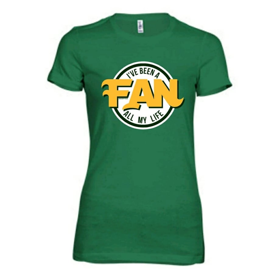 Image of KELLY GREEN "Been A FAN" Bella Fitted Tee