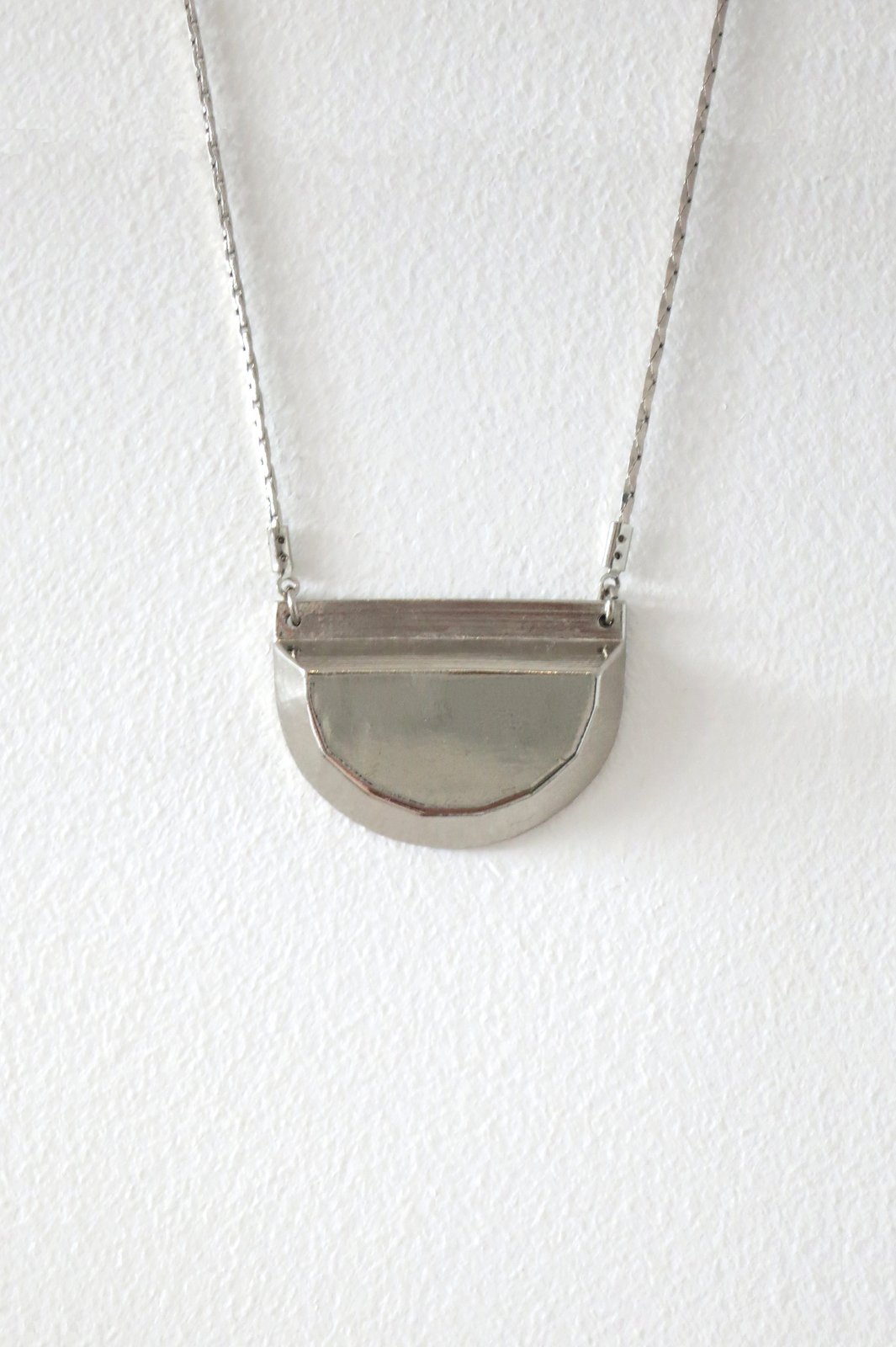 Half circle store pendant necklace