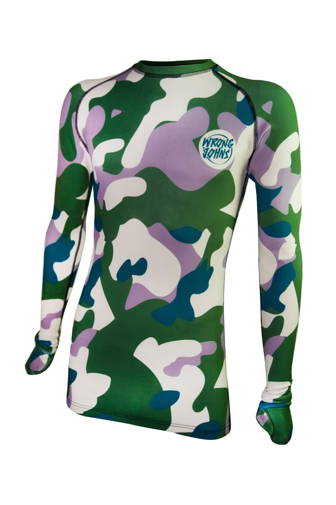 Mens Army Camouflage Thermal Top / Wrong Johns