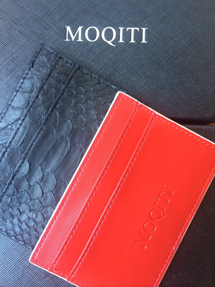 Image of Black Python Cardholder