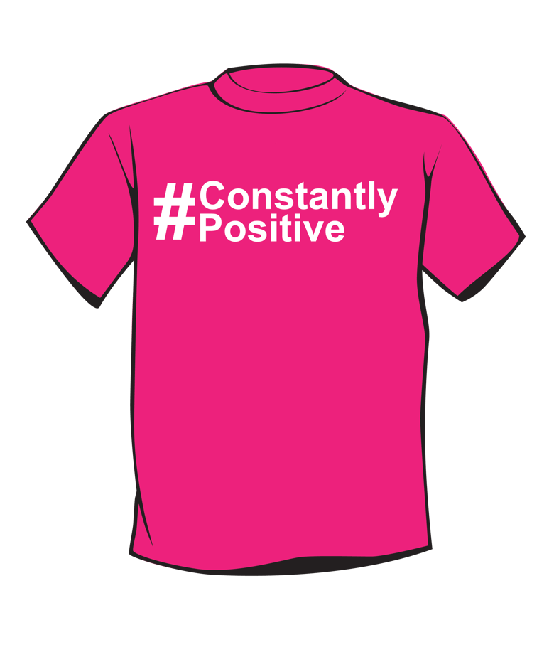 Image of #ConstantlyPositive - Pink/White