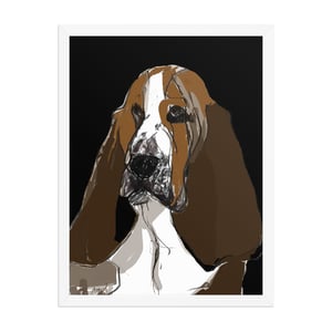 Image of BASSET HOUND FRAMED ART