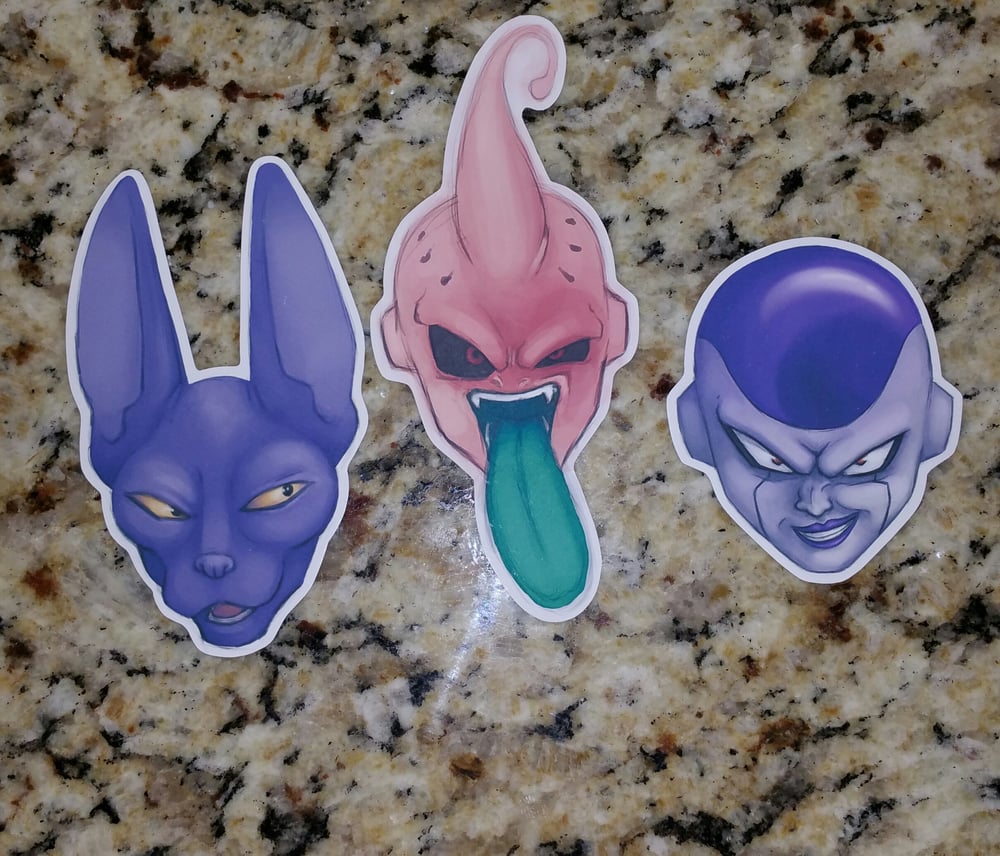 Image of dragon ball z Villain faces stickers