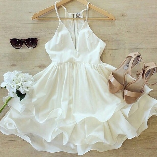 Image of FRESH SEXY FLOWER WHITE DRESS HIGH QUALITY