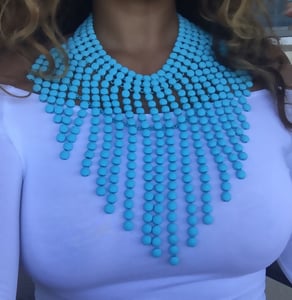 Image of Easter Blue Bubble Necklace