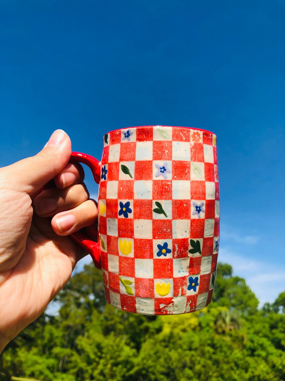 Image of Checkered print Mug