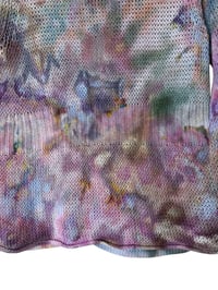 Image 10 of ♻️ UPCYCLED M Sweater Cardigan in Earthy Watercolor Ice Dye