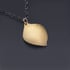14k Gold Hydrangea Petal Pendant with Oxidized Sterling Chain Image 4