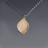 14k Gold Hydrangea Petal Pendant with Oxidized Sterling Chain Image 2