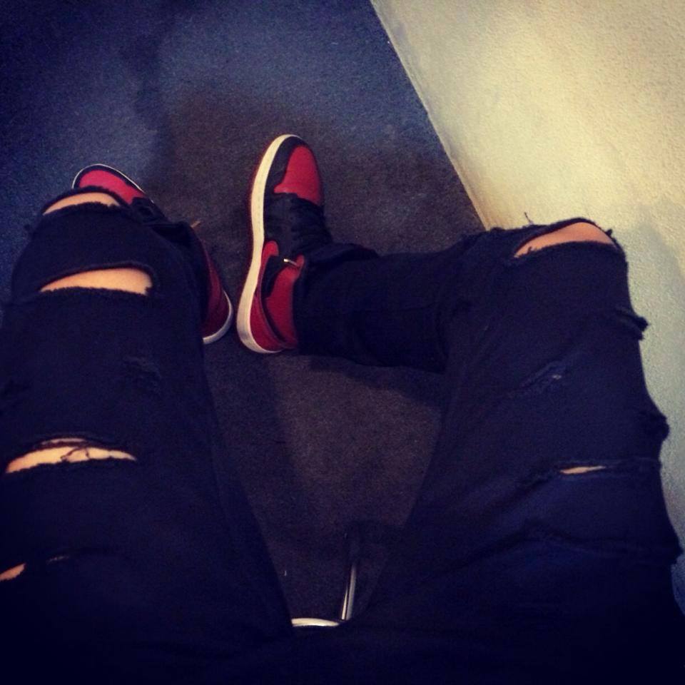 Image of SS15 MR.LC  Black stained destroyed jeans 