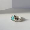 STERLING SILVER AND BOULDER OPAL DAMSEL RING