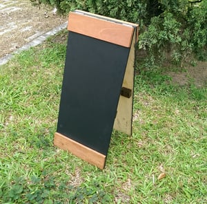 Small Standing Double Sided Chalkboard with Top and Bottom Border