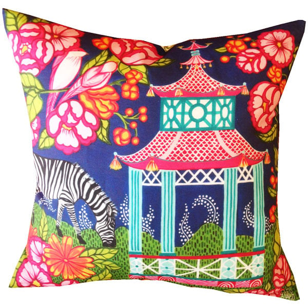 Image of Chinoiserie Garden Pink Pillow Cover