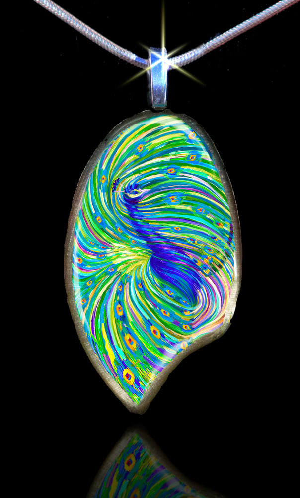 Image of Peacock Energy Pendant - Beauty.  Foresight. Clairvoyance.
