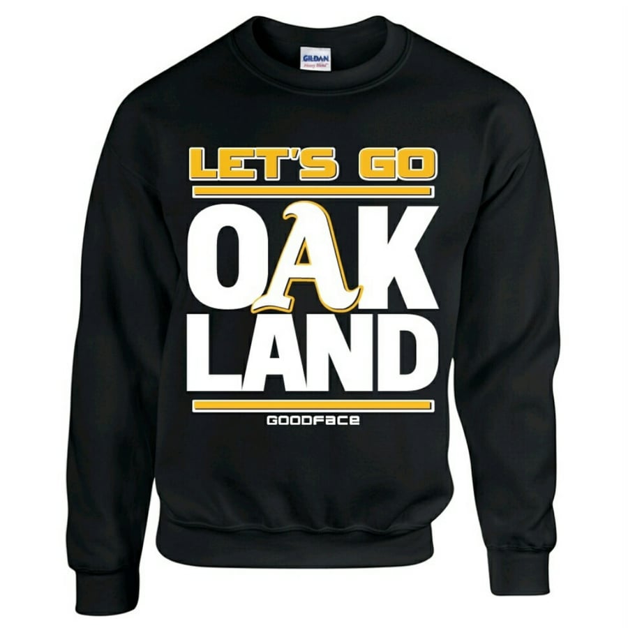 Image of BLACK "Let Go OAKLAND" Crewneck Sweaters