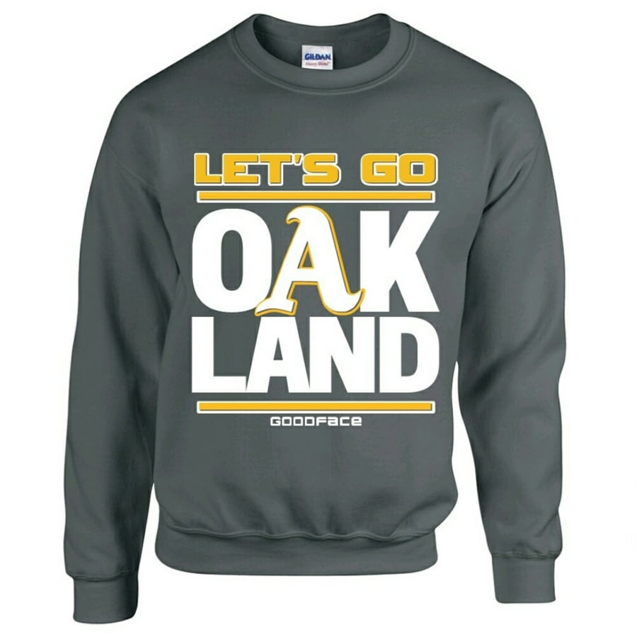 Image of GREY "Let Go OAKLAND" Crewneck Sweaters