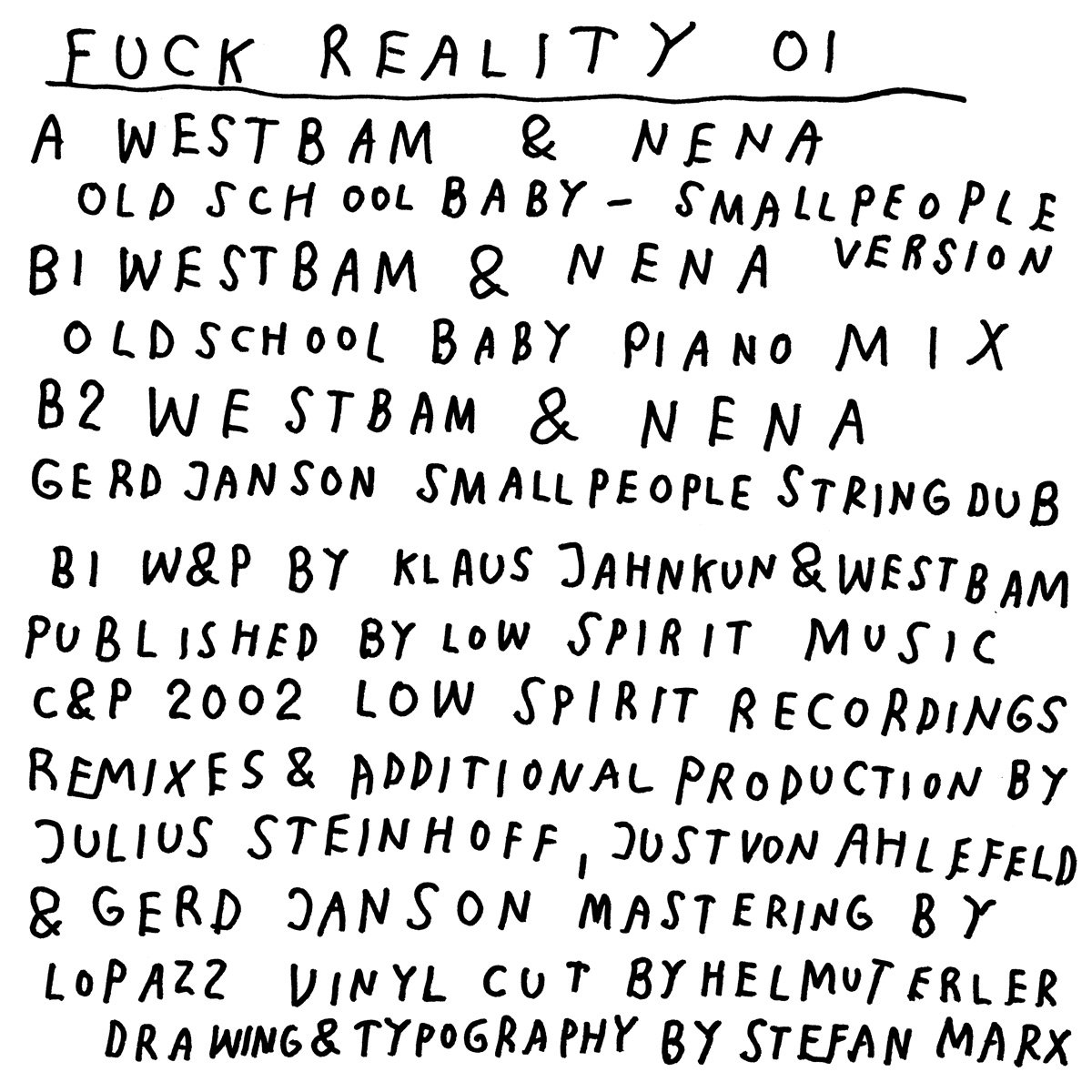 Smallville Records Fuck Reality 01 Westbam Nena Oldschool Baby Versions 12 fuck reality 01 westbam nena oldschool baby versions 12