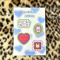 sleepy buns sticker sheet ᶻ 𝗓 𐰁