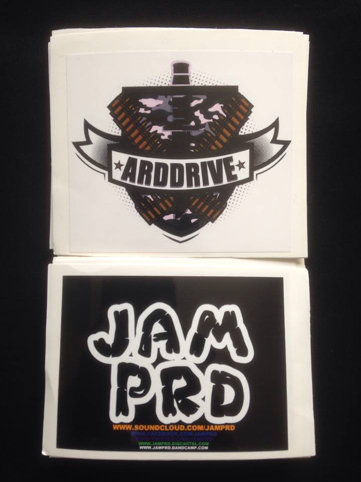 Image of New JAM P R D & ARDDRIVE "Plastic Shiny" stickers