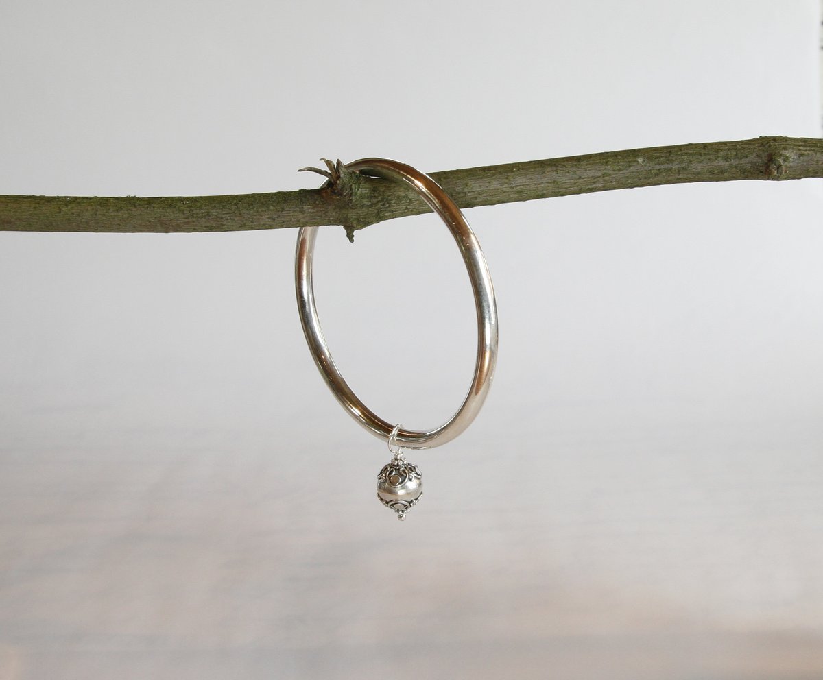 Sterling Silver Bangle with Bauble