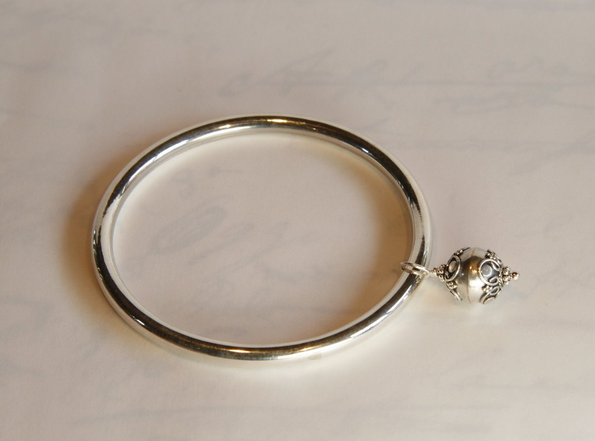 Sterling Silver Bangle with Bauble