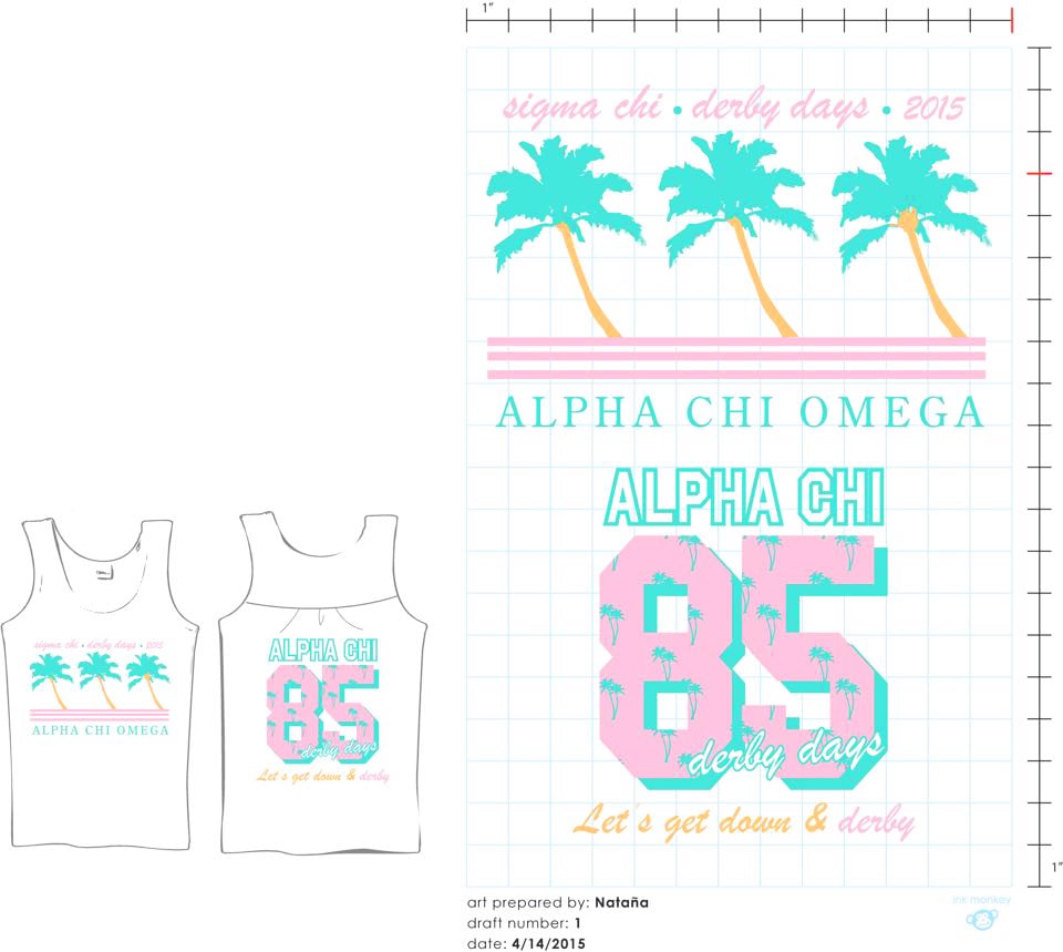 Image of Alpha Chi Omega Sigma Chi Derby Days Tank