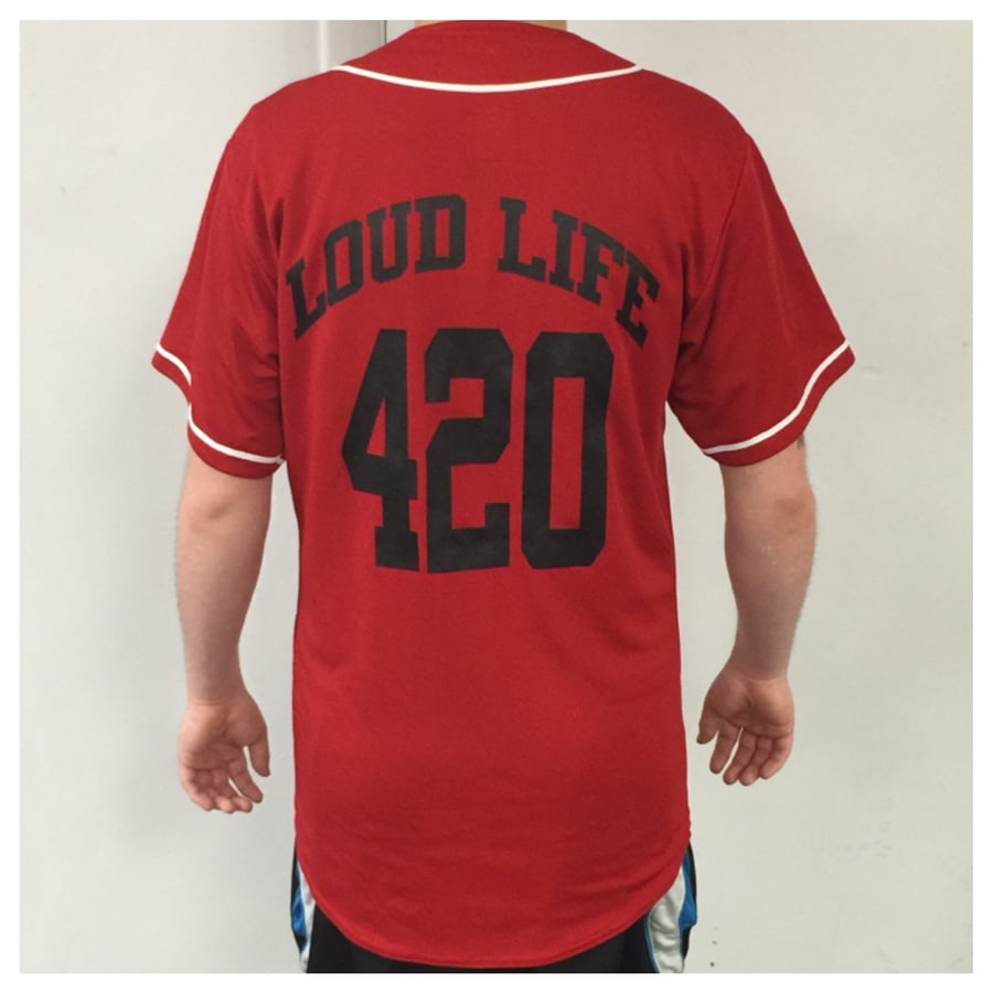 Image of *Limited Edition 420 Loudlife Louie Baseball Jersey (RED)