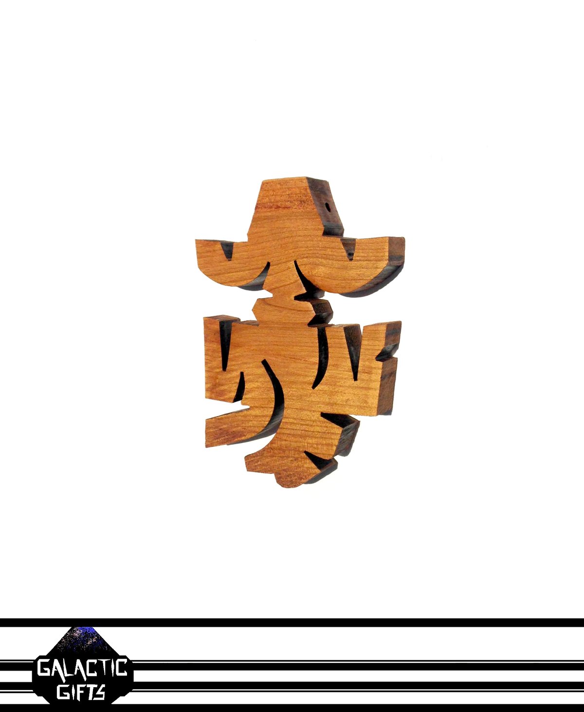 Image of Cosmic Architect Cherry Wood Tribal Medallion 1#