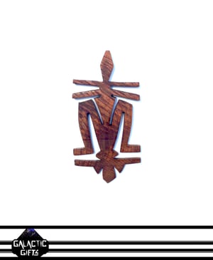 Image of Cosmic Architect Cherry Wood Tribal Medallion 5#