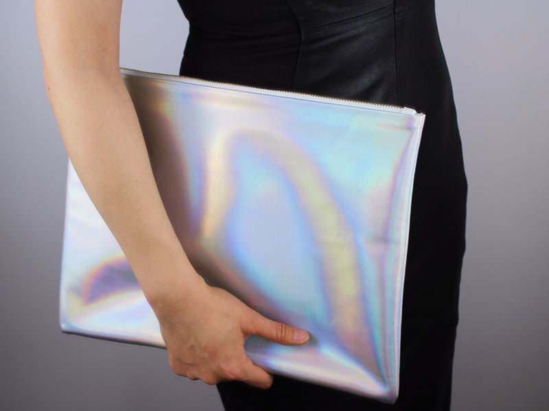Image of Silver Hologram Laptop Bag