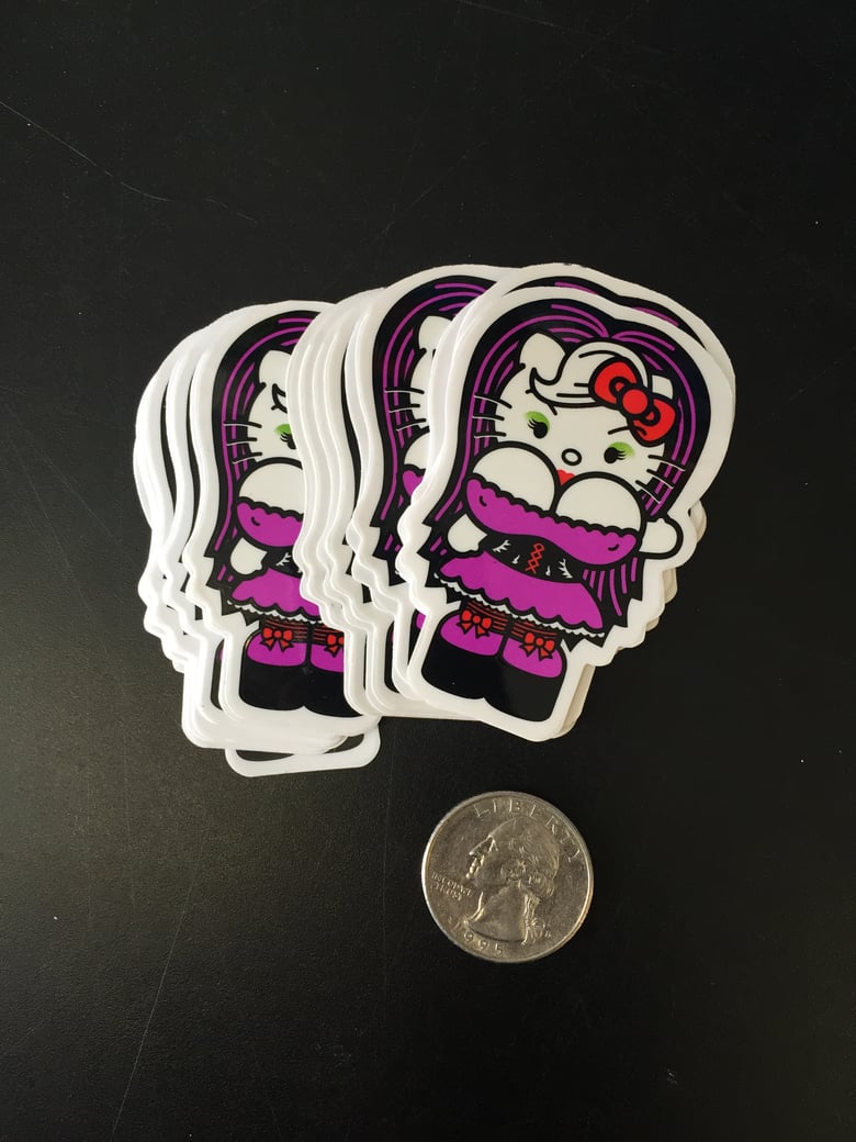 Image of 5 Hello Kitty with boobs stickers...