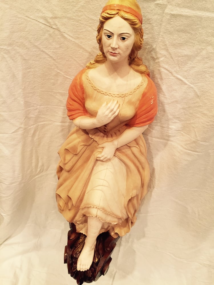 Image of Large Beautiful Young Maiden Ships Figurehead Nautical Decor