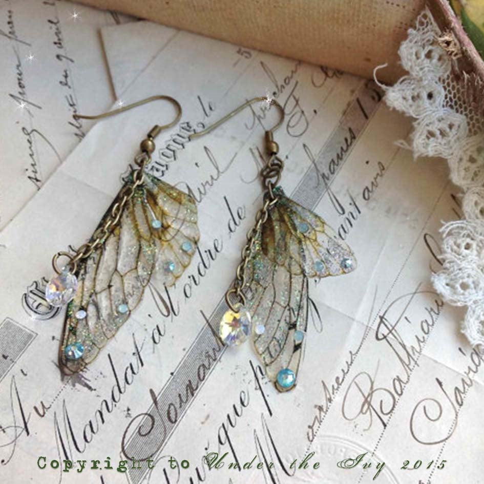 Image of Rather pretty "Faerie wing earrings"