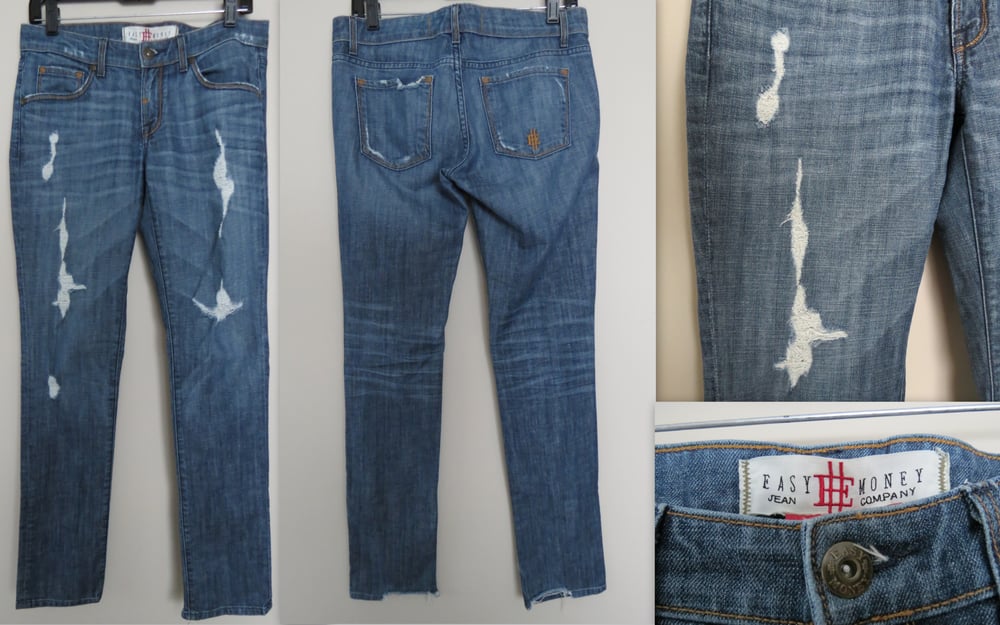 Image of Easy Money Sterling Straight Distressed Jeans