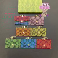 Colorful Gucci Card Holder Keychains