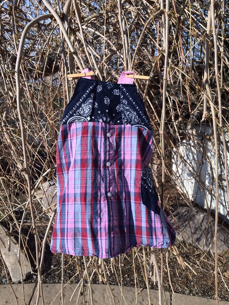 Image of Plaid and Hankerchief Dress