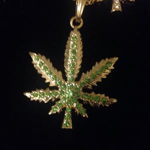 Image of Double MJ chains green/clear