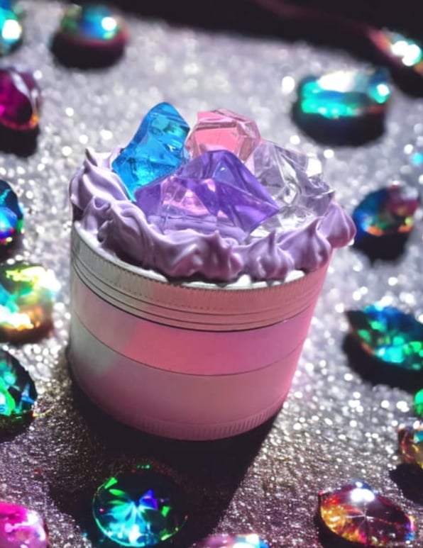 Frosted gemstone iridescent grinder 💕