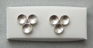 Image of earrings, sterling silver