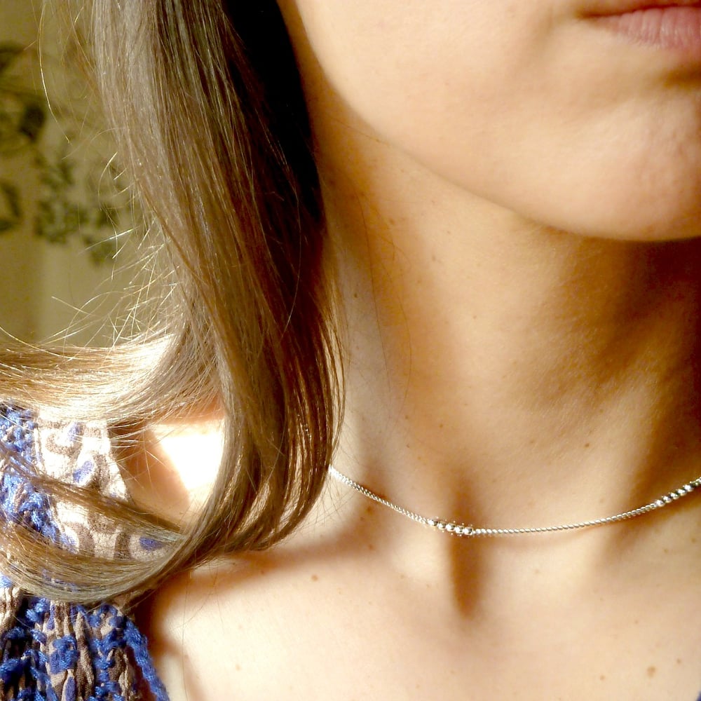 Image of Collier chaine perlée "Coré"