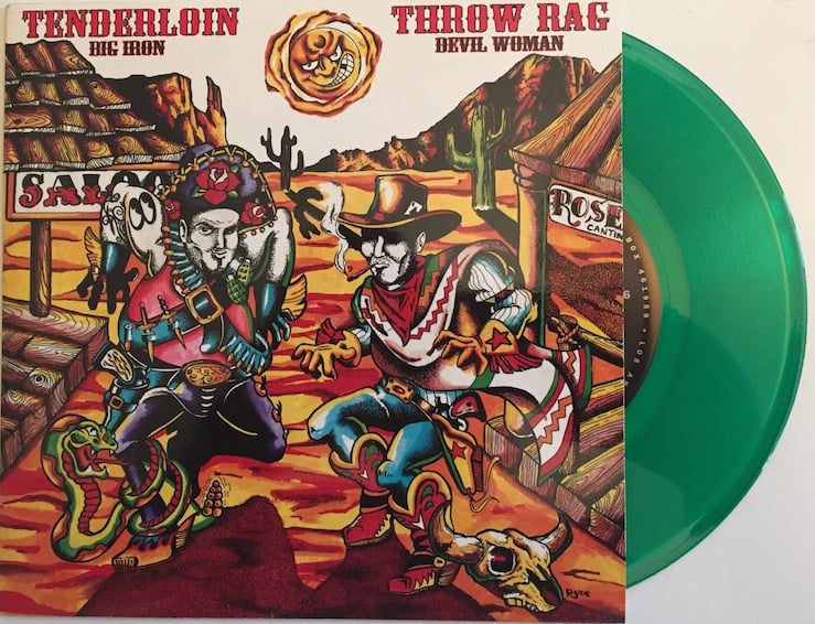 Image of Tenderloin/Throw Rag "Marty Robbins" Split 7" Single (Green Vinyl)