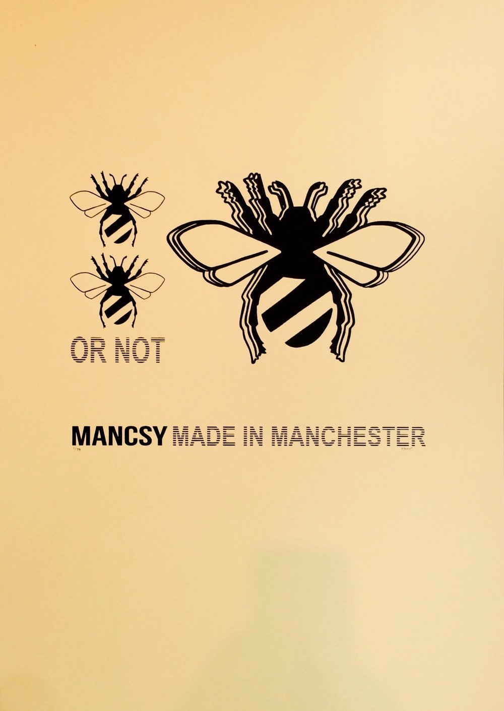 Image of A3 Two Bee or Not to Bee screen print
